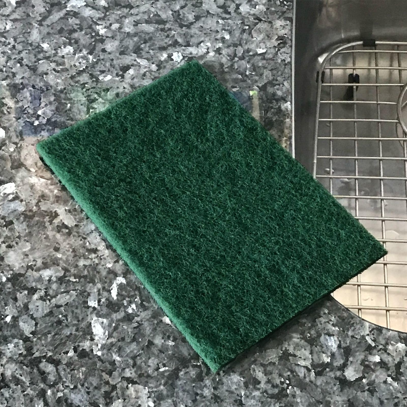 Americo #90-96 Kitchen Scour Pad, Medium Duty Scouring Pads for Pots and Pans, 6" x 9", Green, 20 per case - Image 6